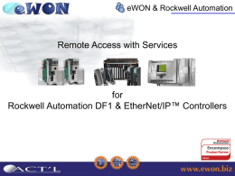 Remote Access with Services for Rockwell Automation DF1 &amp; EtherNet/IP™ Controllers