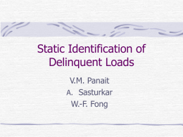 Static Identification of Delinquent Loads V.M. Panait Sasturkar