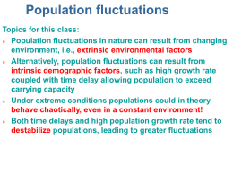 Population fluctuations