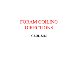 FORAM COILING DIRECTIONS GEOL 3213