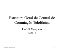 Estrutura Geral de Central de Comutação Telefônica Prof.: S. Motoyama Aula 10