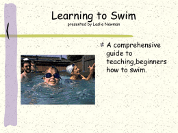 Learning to Swim A comprehensive guide to teaching,beginners