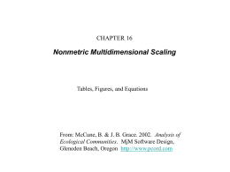 Nonmetric Multidimensional Scaling CHAPTER 16 Tables, Figures, and Equations Analysis of