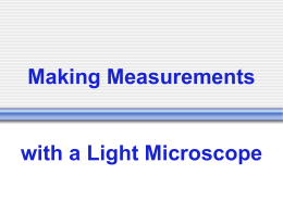 Making Measurements with a Light Microscope