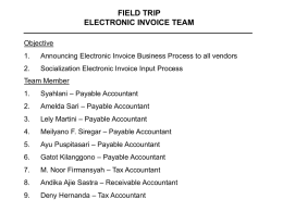 FIELD TRIP ELECTRONIC INVOICE TEAM