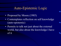 Auto-Epistemic Logic