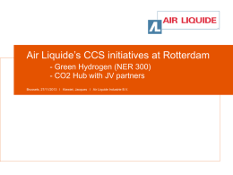 Air Liquide’s CCS initiatives at Rotterdam - Green Hydrogen (NER 300)