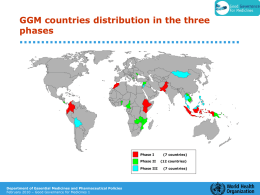 GGM countries distribution in the three phases