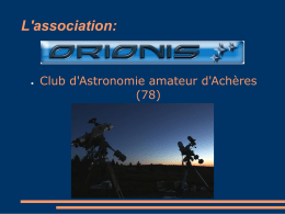 L'association: Club d'Astronomie amateur d'Achères (78) ●