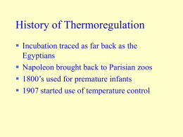 History of Thermoregulation