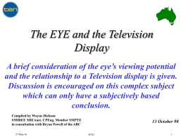 The EYE and the Television Display