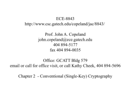 ECE-8843  Prof. John A. Copeland