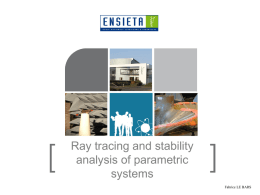 Ray tracing and stability analysis of parametric systems Fabrice LE BARS