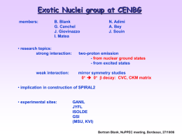 Exotic Nuclei group at CENBG