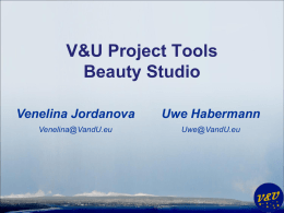 V&amp;U Project Tools Beauty Studio Uwe Habermann Venelina Jordanova