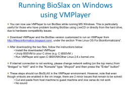 Running BioSlax on Windows using VMPlayer
