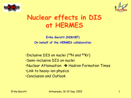 Nuclear effects in DIS at HERMES