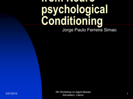 from Neuro- psychological Conditioning Jorge Paulo Ferreira Simao