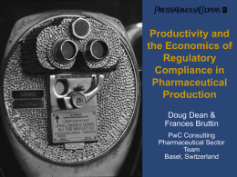 Productivity and the Economics of Regulatory Compliance in