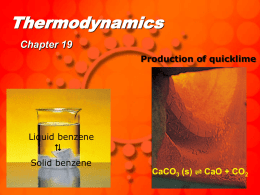 Thermodynamics Chapter 19 Liquid benzene ⇅