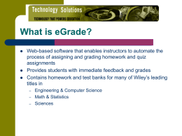What is eGrade?