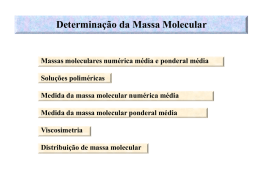 Determinação da Massa Molecular