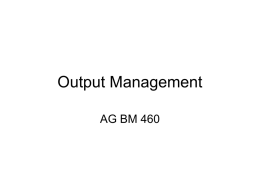 Output Management AG BM 460