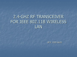 2.4-GHZ RF TRANSCEIVER FOR IEEE 802.11B WIRELESS LAN UF# 1593 6620
