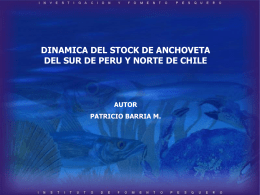 DINAMICA DEL STOCK DE ANCHOVETA AUTOR PATRICIO BARRIA M.