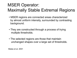 MSER Operator: Maximally Stable Extremal Regions