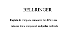 BELLRINGER Explain in complete sentences the difference