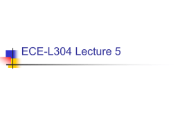 ECE-L304 Lecture 5