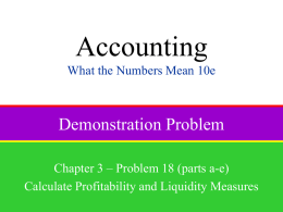 Accounting Demonstration Problem Chapter 3 – Problem 18 (parts a-e)