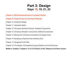 Part 3: Design Days , 19, 21, 23 15