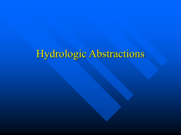 Hydrologic Abstractions