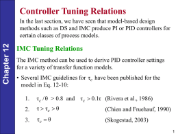 Controller Tuning Relations