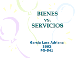 BIENES vs. SERVICIOS García Lara Adriana