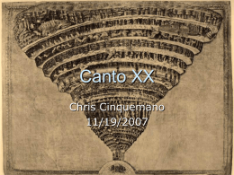 Canto XX Chris Cinquemano 11/19/2007