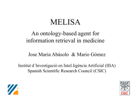 MELISA An ontology-based agent for information retrieval in medicine
