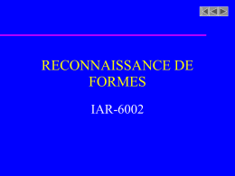RECONNAISSANCE DE FORMES IAR-6002