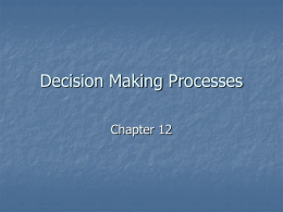 DecisionMakingProcesses