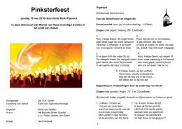 Pinksterfeest - Hervormde Gemeente Rijsoord