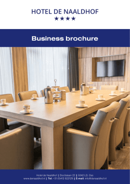 Business brochure - Hotel De Naaldhof