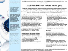 Account Manager Travel Retail TMS