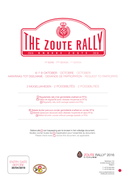 zoute rally® 2016 - Zoute Grand Prix