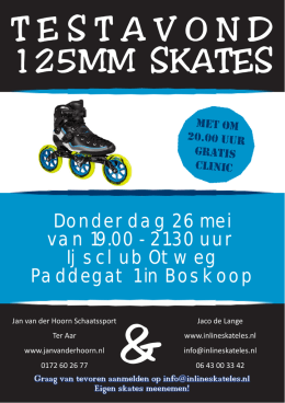 testavond 125mm skates - Jan van der Hoorn Schaatssport