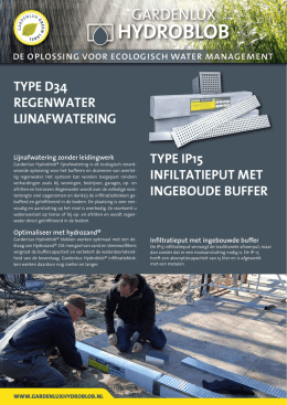 Type D34 Lijnafwatering en Type IP15 infiltratieput