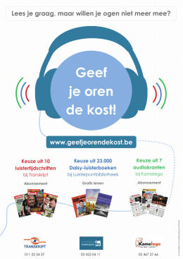 Lees je graag, maar willen je ogen niet meer mee? www