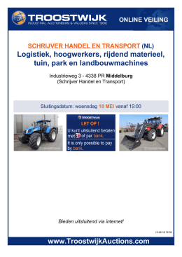(NL) Logistiek, hoogwerkers, rijdend materieel, tuin, park en