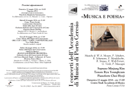 MUSICA E POESIA - Conservatorio di Como
